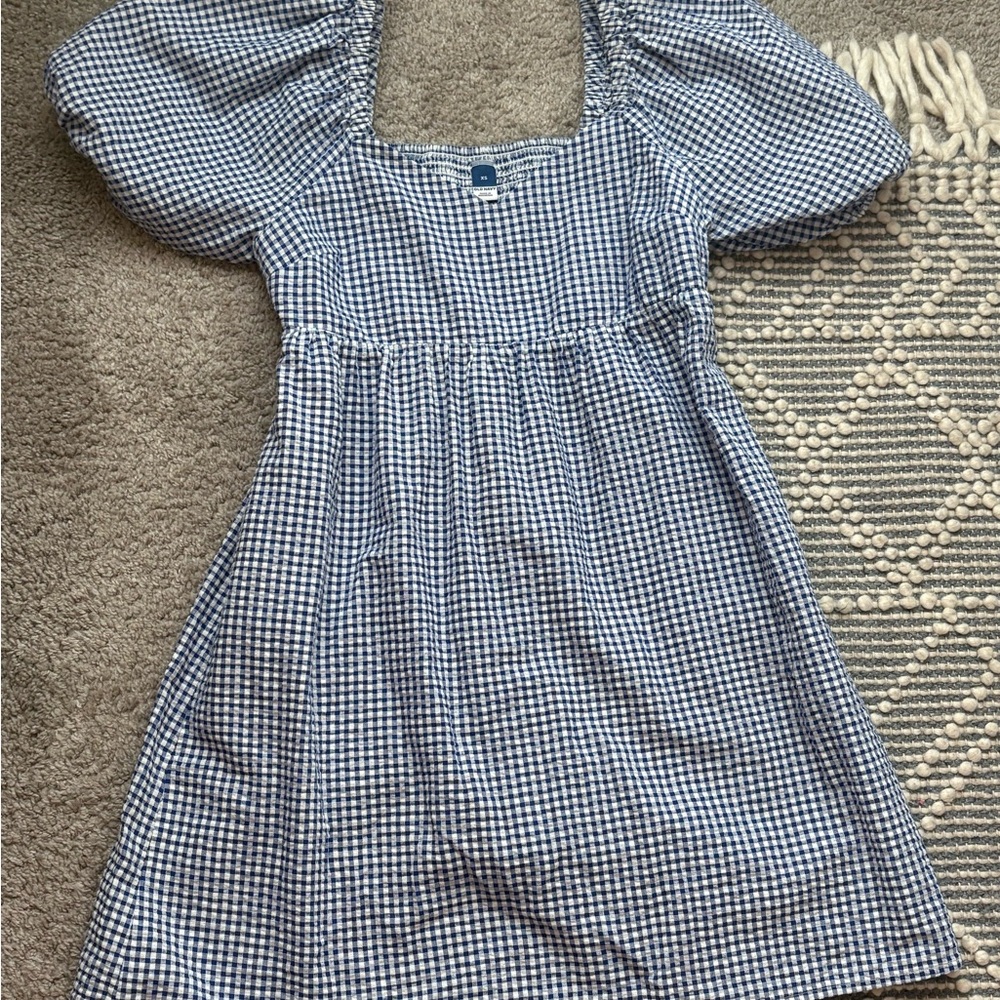 Old Navy Blue and White Smocked Sundress